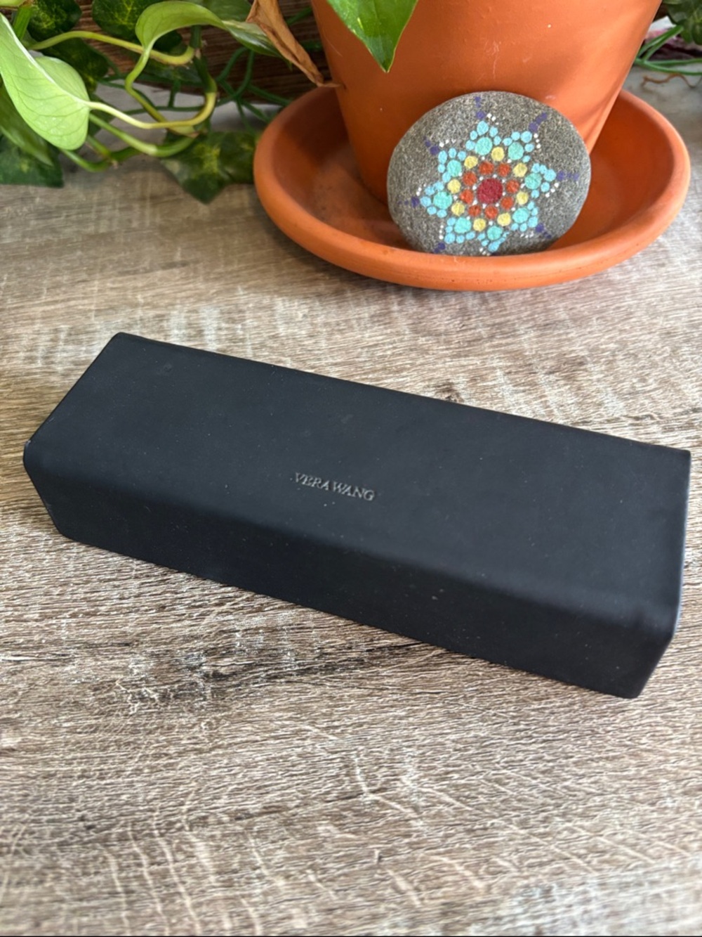 Vera Wang Black Matte Eyewear Case